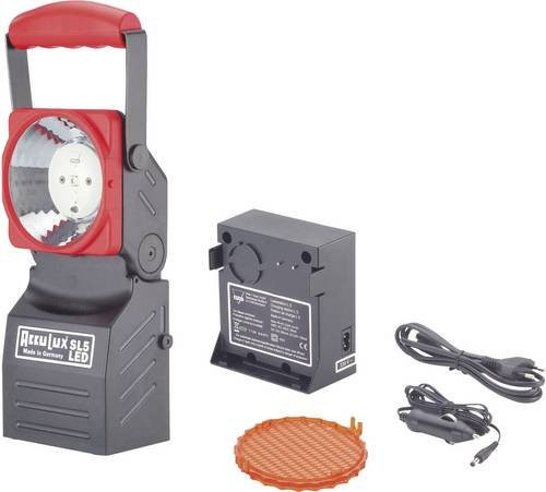 AccuLux LED Arbeitsleuchte SL 5 Set mit Akku, 170lm, schwarz/rot - Bild 1