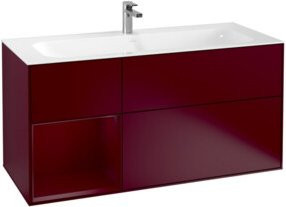V&B Waschtischunterschrank Finion mit Regalfach links, Farbe Peony Matt, B: 119,6 cm, T: 49,8 cm - Bild 1