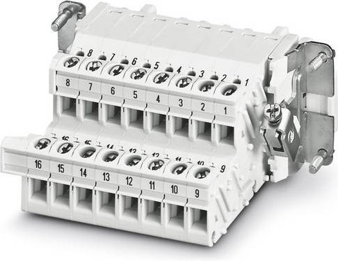 Phoenix Contact Klemmenadapter HC-B 16-A-UT-PEL-F in Weiß, 5 Stück - Bild 1