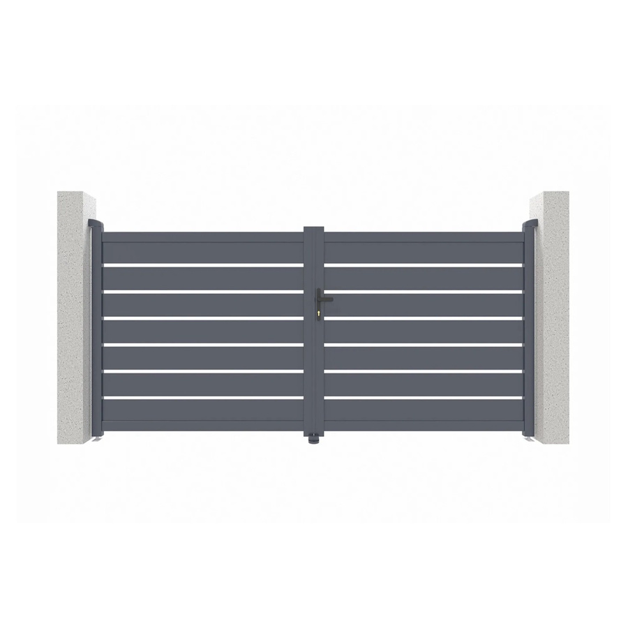 Casanoov Elektrisches Flügeltor Vogel in Grau aus Aluminium mit Drehtorantrieb Ranger B150, B/H: 305 x 145 cm - Bild 2
