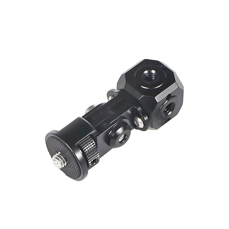Universal Stativ Adapter Magic Cubic Mount mit 1/4" und 3/8" Gewinde in Schwarz für Blitzlichthalterungen und Mikrofonbefestigungen - Bild 2