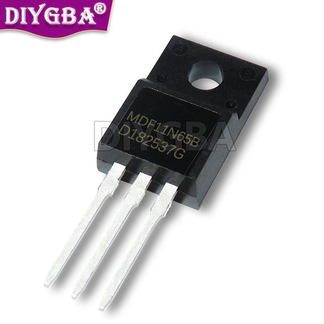DIYGBA 10er Set MOSFET Chipsatz in Schwarz (MDF11N60, MDF11N65B, MDF12N50, MDF13N50B, MDF13N50, MDF18N50, MDF13N65B, MDF13N65) im TO-220F Gehäuse - Bild 1