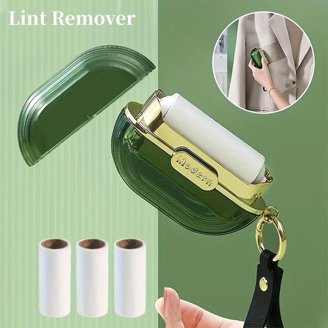 Untior Doppelseitiger Lint Roller in Grün für Kleidung und Tierhaare aus Kunststoff - Bild 1