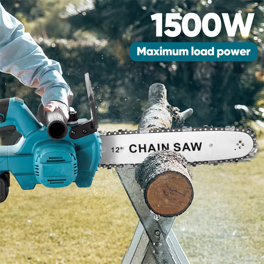 Makita 12-Zoll Bürstenlose Akku-Kettensäge 1500W mit 21V Akku in Blau - Bild 3