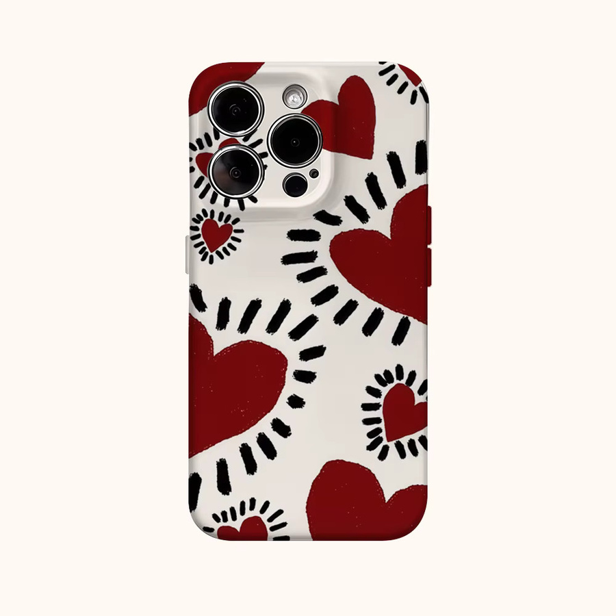 Potdemiel Handyhülle Illustration Liebe für iPhone und iOS Modelle in Multicolour mit doppelschichtiger Rückseite - Bild 2