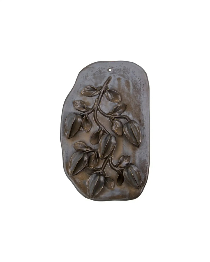House Doctor Wandkunst Padron Keramik Braun mit Fruchtmotiv B: 15 cm, H: 23,5 cm - Bild 1