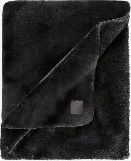 JOOP! Plaid SLEEK in Stein, kuschelige Decke mit Animal-Print und Fluffy-Effekt - Bild 1