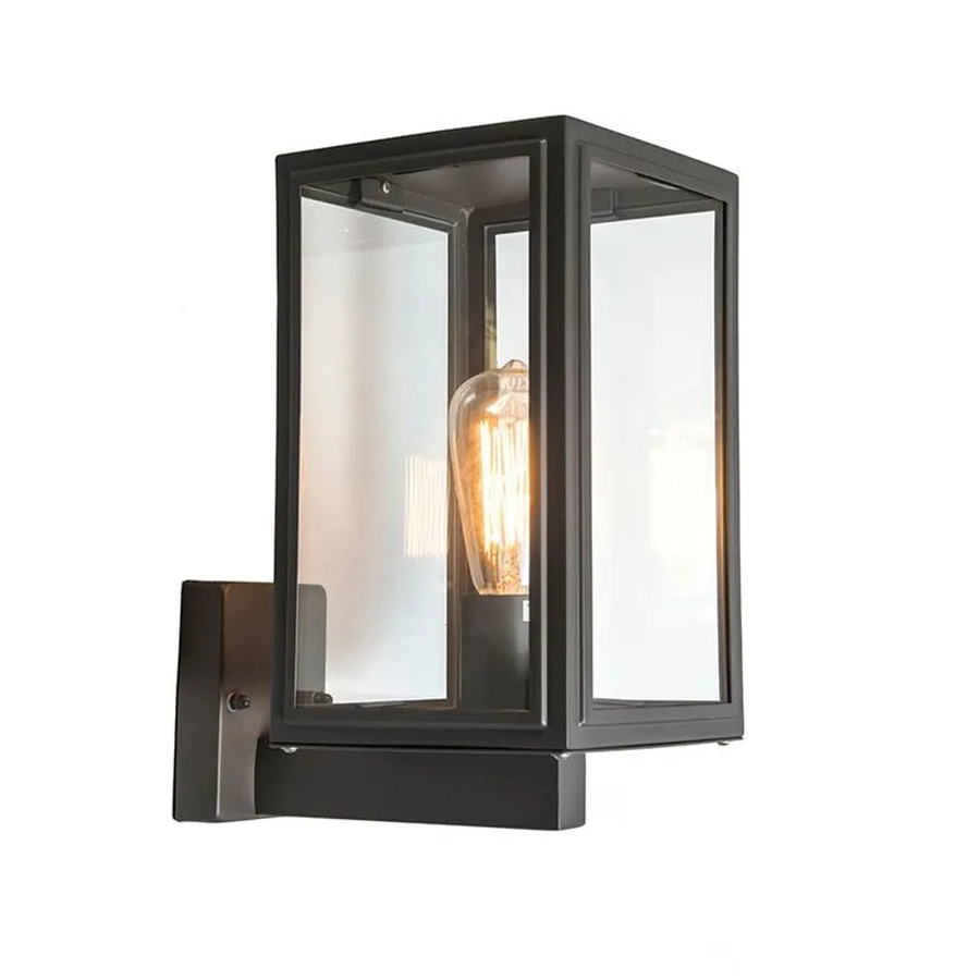 QAZQA Industrielle Außenwandleuchte SutTon Up in Grau aus Edelstahl mit Glas, IP44, dimmbar, E27, B/H: 25,5 x 32,5 cm - Bild 2