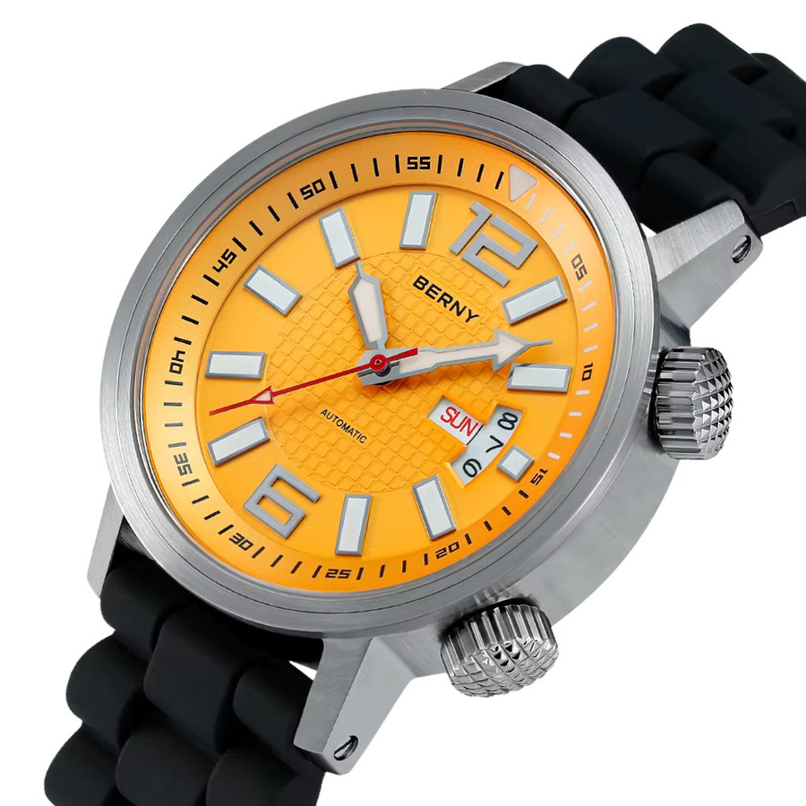 BERNY Armbanduhr Automatik, Edelstahl, Saphirglas, 20 ATM, Herren - Bild 2