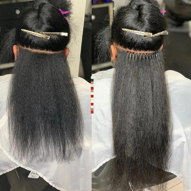 Happy Monday Itip Real Fusion Echthaarverlängerung Kinky Straight, 1B, Keratin - Bild 1