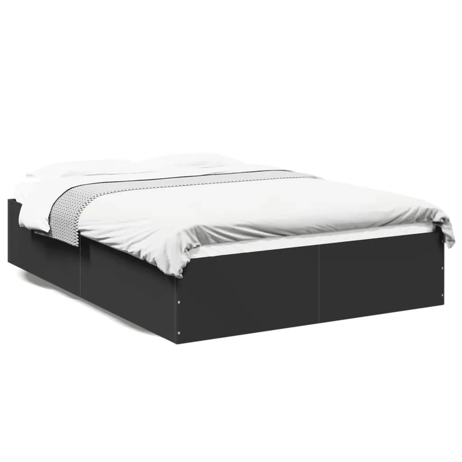 vidaXL Bettgestell modern in Schwarz aus Holzwerkstoff - Bild 2