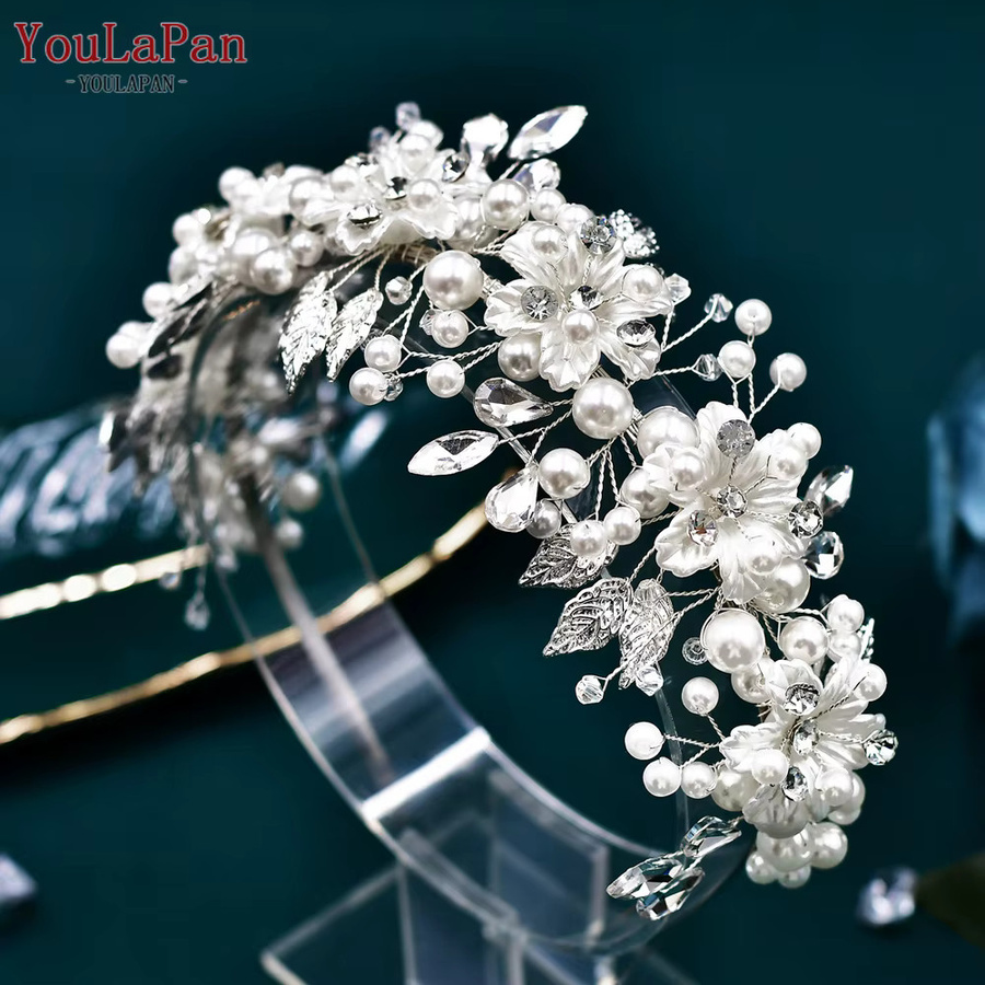 YouLaPan Haarband, Perle, Kristall, Legierung, Damen - Bild 5