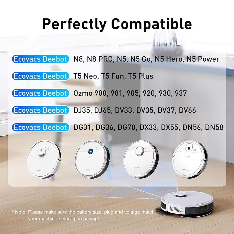 Ecovacs Ersatzakku 6800mAh für Deebot N8, N8 PRO, N5, N5 Go, N5 Hero, N5 Power, Ozmo 900, 901, 905, 920, 930, 937 in Blau - Bild 2