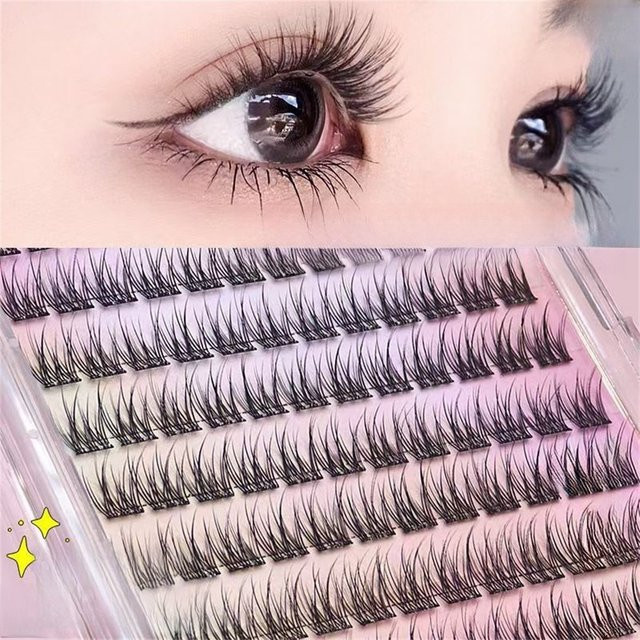 LIMEIKAI Falsche Wimpern, 120er Set, C-Curling, Fischschwanz-Design, Natürlich - Bild 1