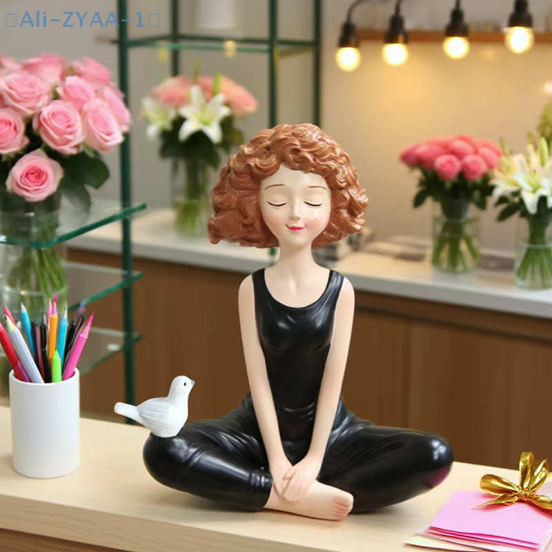 JETTING Yoga-Mädchen Kunstskulptur aus Kunstharz in Schwarz als Deko-Figur für dein Zuhause - Bild 4