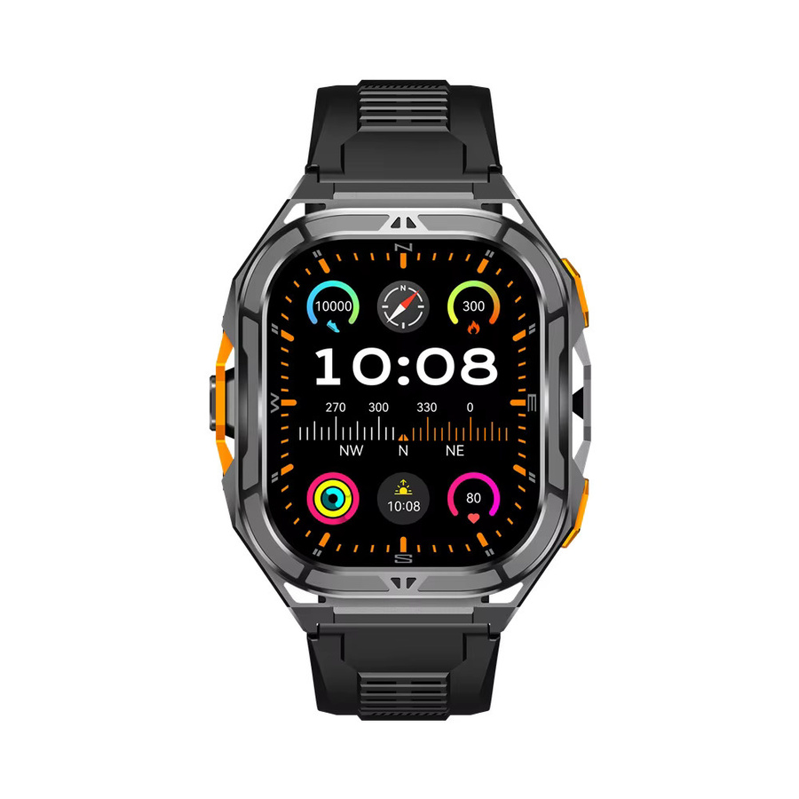 LEADOYS Smartwatch, GPS, Grau, Silikon, Herren - Bild 5