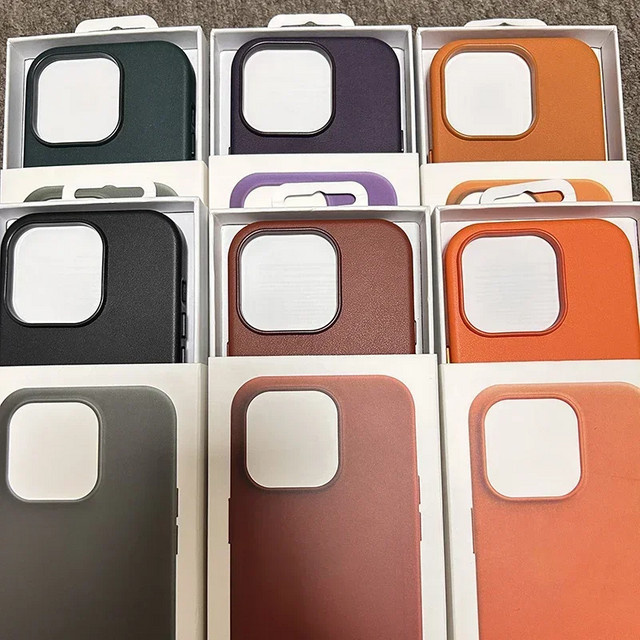 Apple Original MagSafe Qualitätslederhülle für iPhone in Orange - Bild 1