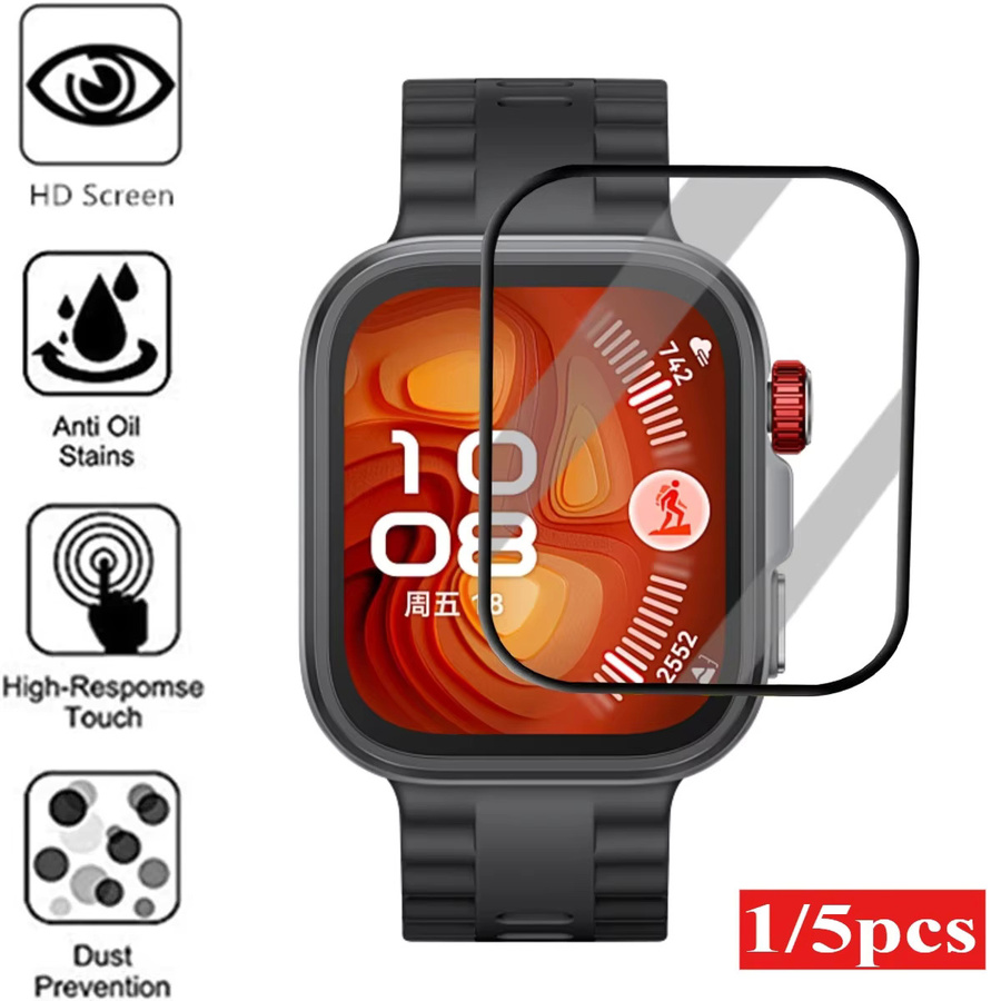 OAKCHARM Schutzfolie für Huawei Watch Fit 4 und Huawei Watch Fit 4 Pro, gebogener Displayschutz in Transparent, Ultra-HD und kratzfest - Bild 2