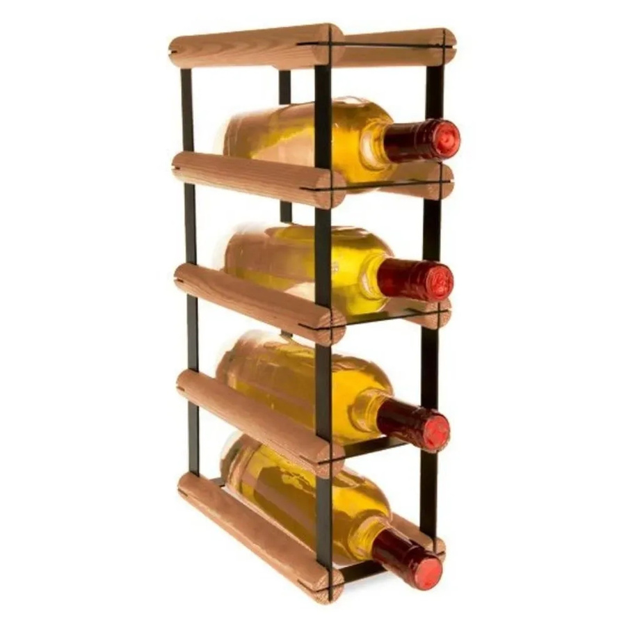 PROREGAL Modulares Weinregal Vinotega Mod aus massivem Kiefernholz, Braun geölt, H x B x T: 42,5 x 12,5 x 24,5 cm - Bild 2