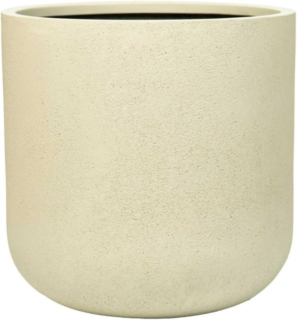 Vivanno Blumentopf Chico in Vesuvbeige aus Fiberglas, B/T/H: 40 x 40 x 40 cm - Bild 1