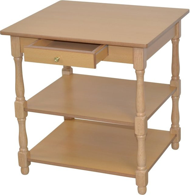 Beistelltisch Martha von Möbel direkt online aus Massivholz Rubberwood in Braun und Beige - Bild 1