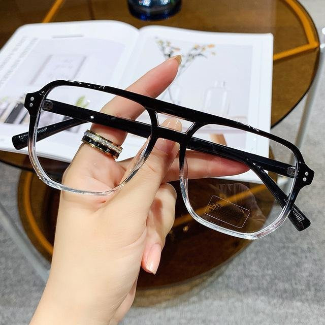 Dote Korrektionsbrille, quadratisch, Vollrand, Kunststoff, Unisex, blau rot schwarz - Bild 1