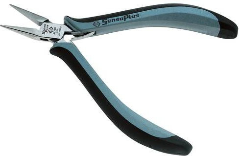 C.K Spitzzange Gerade T3772 1D120 ESD, Blau, Länge: 130 mm - Bild 1