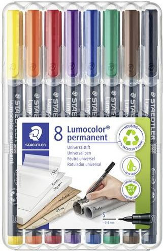 Staedtler Lumocolor Universalstift Permanent 8er Set Multicolor Fine - Bild 1