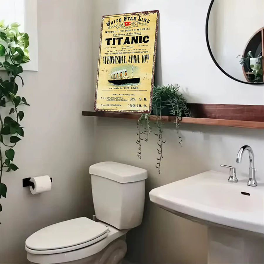 Potdemiel Vintage Titanic Metall-Wandkunst Retro-Eisenschild, B/H: 30,0 x 20,0 cm - Bild 5