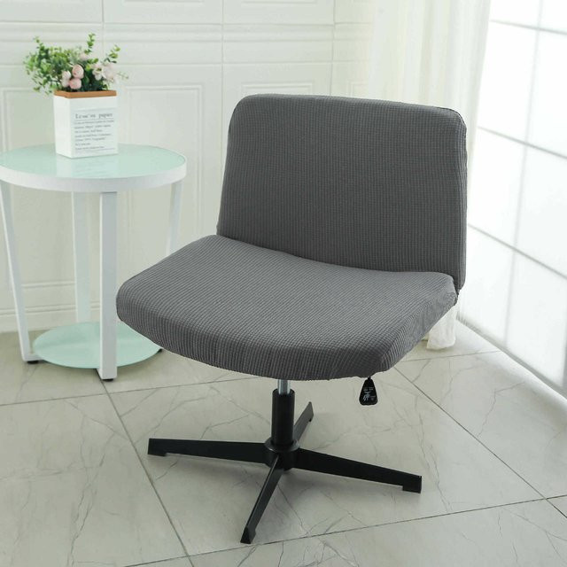 Yiran Furniture Bürositzbezug Kissen für Computerstühle und Hocker, elastisch und verdickt, grau, Durchmesser: 38 cm - Bild 1