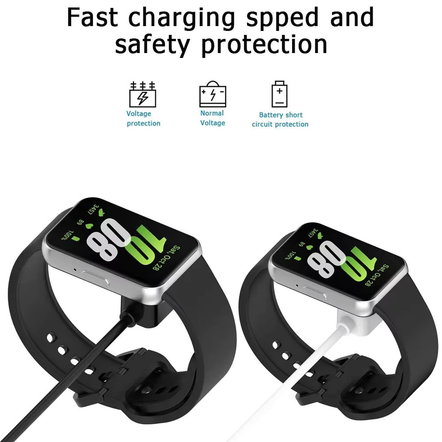 USB Typ-C Ladegerät für Huawei Watch Fit 3 und Galaxy Fit 3, Ladekabel Adapter in Schwarz - Bild 3