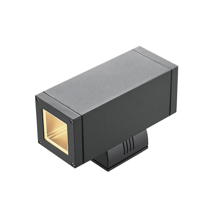 Lucande Wandleuchte Stani Außen 2-flammig Modern Aluminium Dunkelgrau E27 IP54 - Bild 2