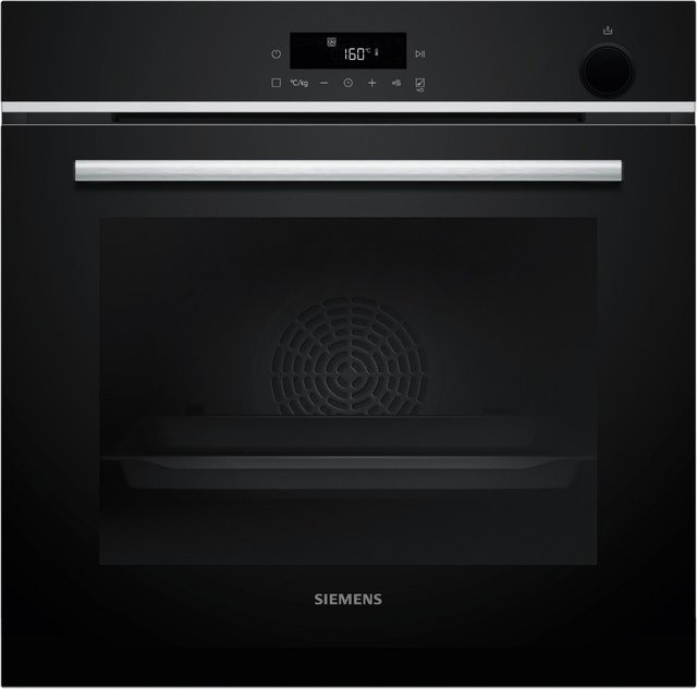 Siemens iQ300 Einbaubackofen HR532GBS3 mit Dampfunterstützung in Edelstahl und Schwarz - Bild 1