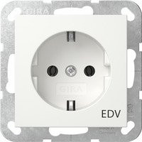 Gira Schutzkontaktsteckdose mit EDV-Aufdruck in Weiß - Bild 1