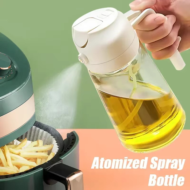 Amagi Glas Öl Spray Flasche in Transparent, Dual-Use Küchenutensil zum Sprühen und Gießen - Bild 3