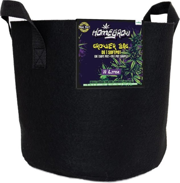 Romberg Bag Softpot Grower 11 Pflanzsack aus Filz, Schwarz, B: 21 cm, T: 60 cm, H: 21 cm - Bild 1