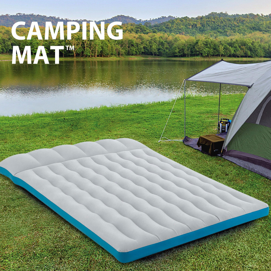 Intex Doppel-Campingmatratze Weiß Blau B/T/H: 127 x 193 x 24 cm - Bild 2