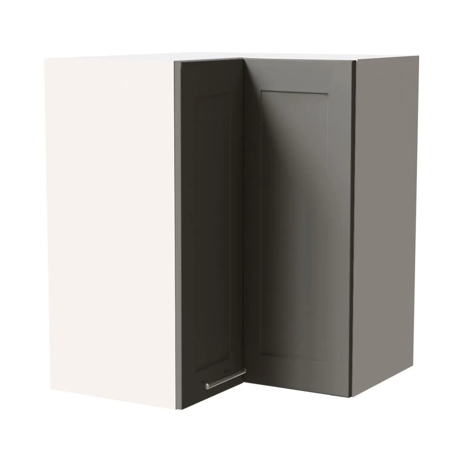 Feldmann-Wohnen Eckhängeschrank Oslo W12/60 in Weiß und Staubgrau Matt mit Soft-Close-Türen, B/T/H: 60 x 60 x 72 cm - Bild 2