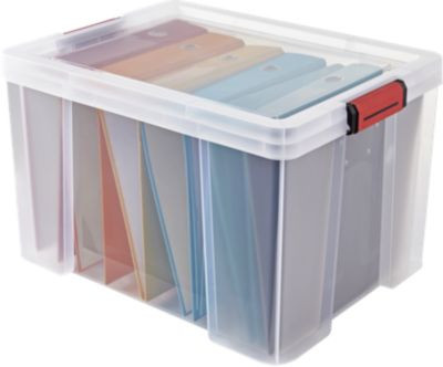 Paperflow CLIP'N STORE Aufbewahrungsbox mit Deckel, 45 l, transparent, BPA-frei und lebensmittelgeeignet - Bild 1