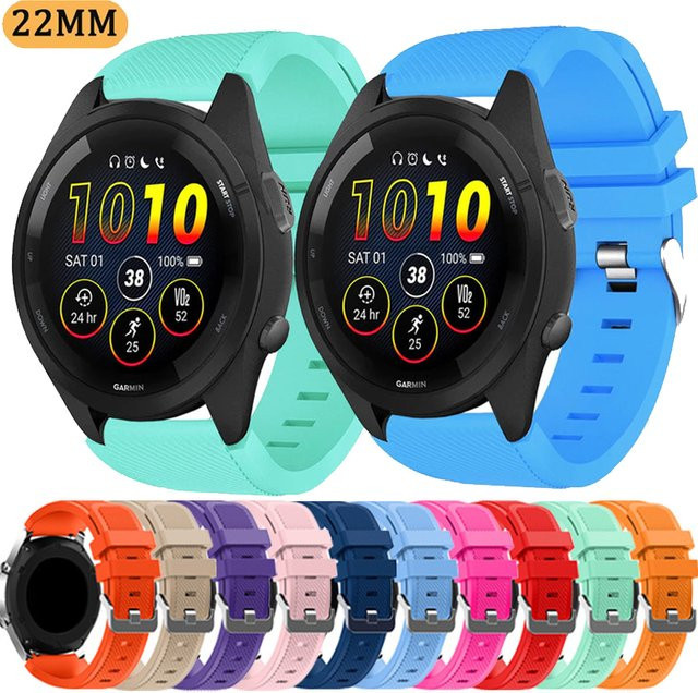 Uhrenarmband Silikon, 22 mm, Schwarz, Unisex - Bild 1
