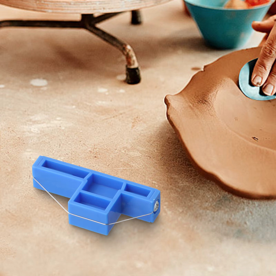 Keramik Ton Winkel Schneiden Werkzeuge Abgeschrägte Cutter für Modellierung und DIY, Blau - Bild 4