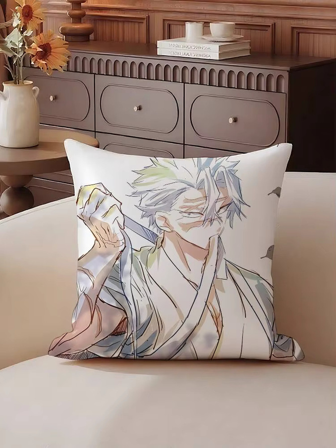 Sanemi Shinazugawa Kissenbezug aus weichem Plüschstoff mit doppelseitigem Druck, B/B/B: 40 x 40 x 40 cm - Bild 3