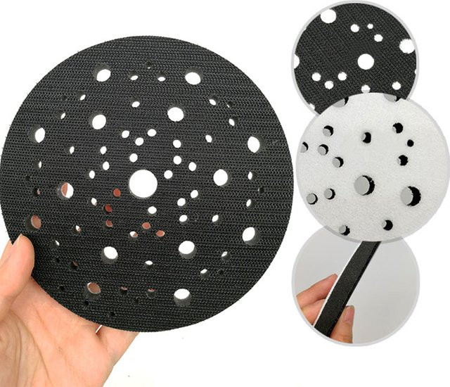 Vibratite Schleifpads mit 70 Löchern, 150 mm Durchmesser, Klett Interface Pads zum Schleifen und Polieren - Bild 1