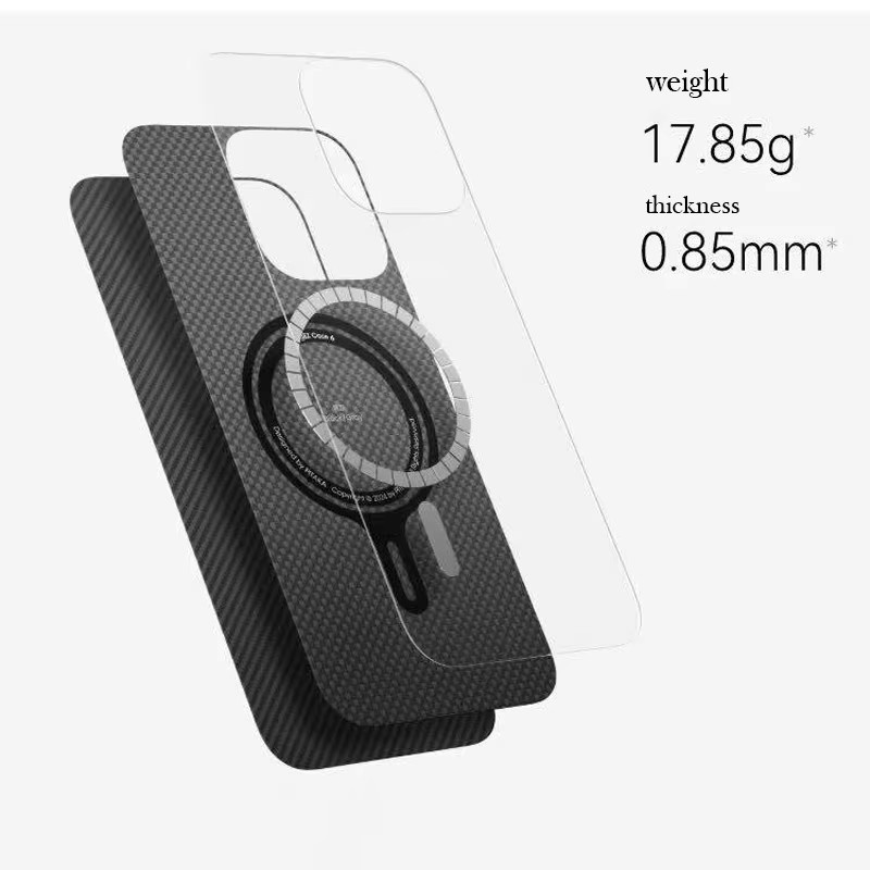 PITAKA Schutzhülle für iPhone 16 Pro Max mit Kohlefaser-Rückseite in Schwarz - Bild 4