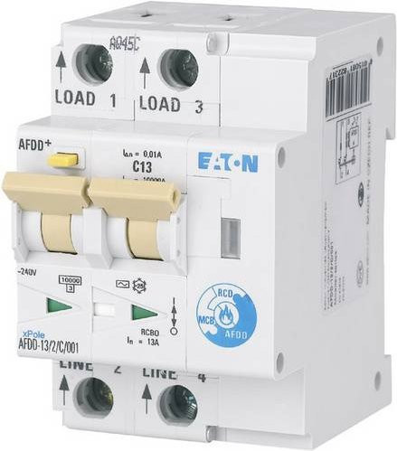 Eaton Brandschutzschalter RCBO 2-polig 13 A 0,03 A 230 V/AC in Weiß - Bild 1