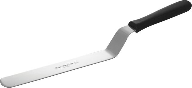 Schneider Teigschaber Winkelpalette in Schwarz mit einer Gesamtlänge von 37,5 cm und einer Klingenlänge von 26 cm - Bild 1