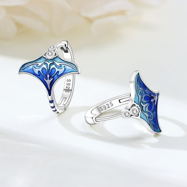 MISEFF Ohrringe, 925 Silber, blau, Zirkonia, Damen - Bild 1