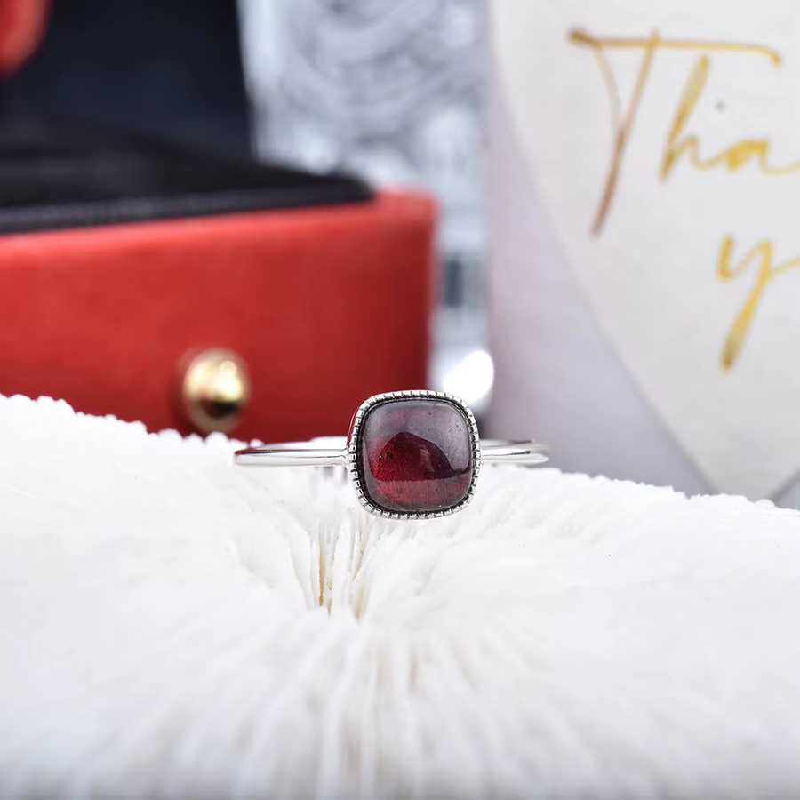 Itsmos Ring, 925 Silber, Granat, Damen - Bild 2