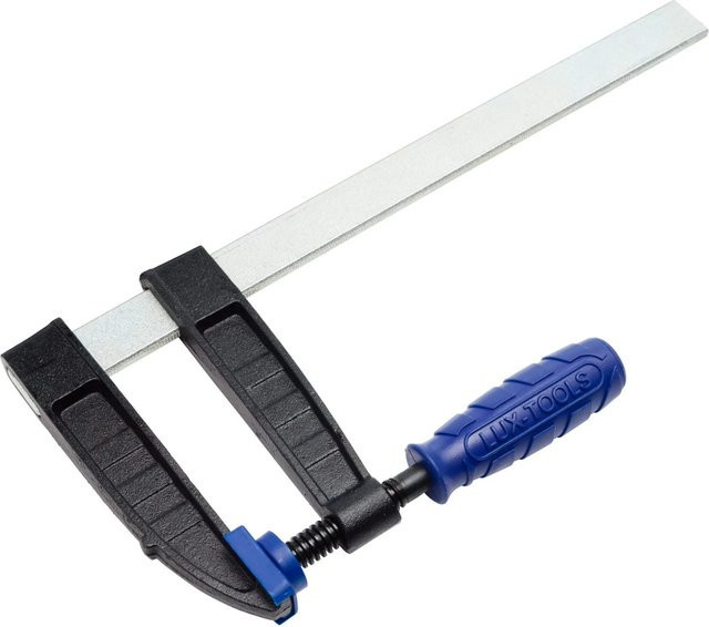 LUX-TOOLS Schraubzwinge in Multicolour mit Kunststoffelementen, Spannweite: 300 mm, Breite: 120 mm - Bild 1