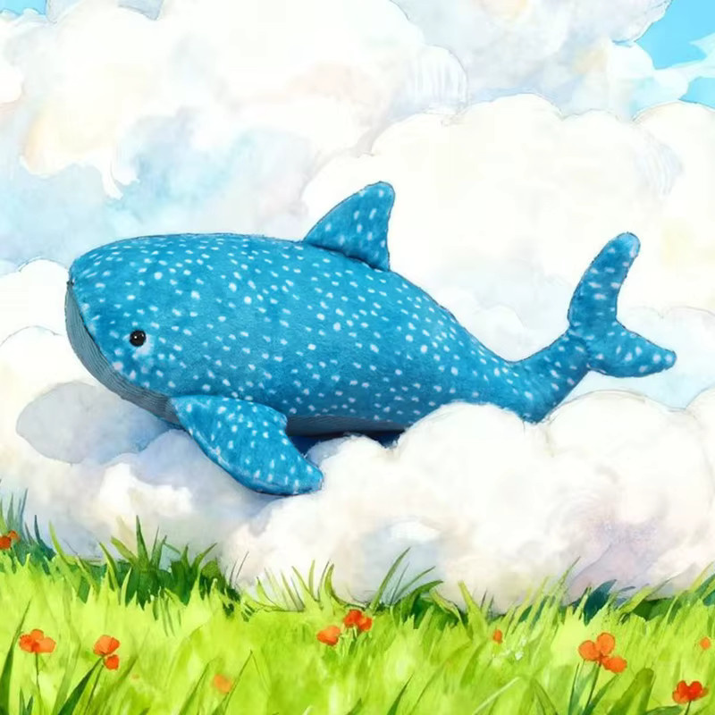 Wal Hai Anime Plüsch Puppe, Meerestiere, Blau - Bild 3